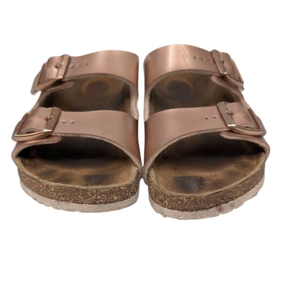 Birkenstock Arizona Slide Sandals Girls Rose Gold Slip On Size EU 32 US 1 - Picture 9 of 11